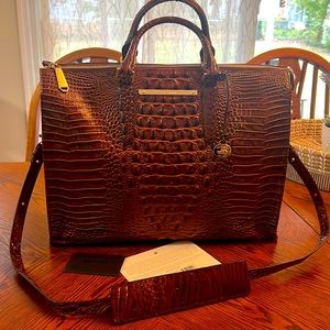 Brahmin Brown (pecan) Briefcase - Used once.